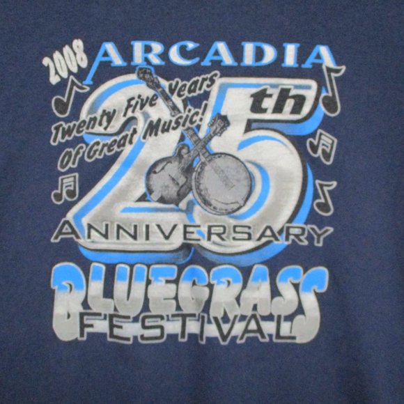 Arcadia 2008 25th ann. Blue Grass Festival Blue Men Size | XL - Picture 4 of 9